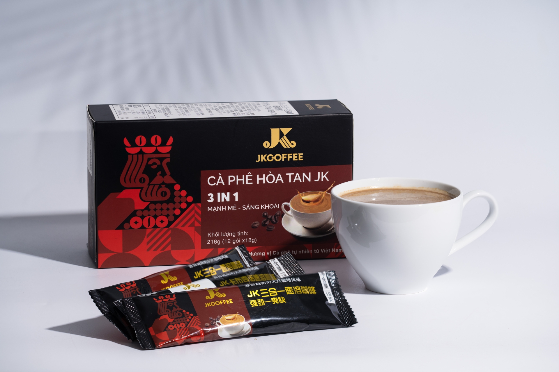 Cà phê hoà tan JK 3 IN 1: Mạnh mẽ - Sảng khoái